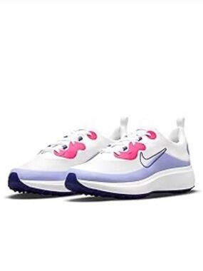 Women’s Nike Golf Ace Summerlite Pink Purple White Shoes Sneakers - Size 9